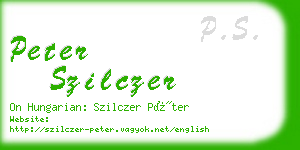 peter szilczer business card